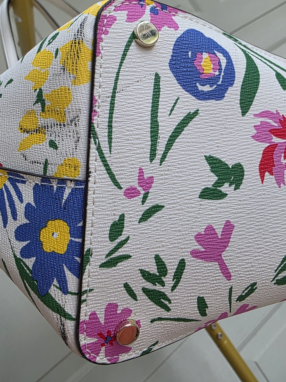 Kate Spade Garden Bouquet Floral Cream Large Top Zip Tote - Picture 8 of 16